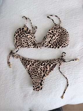Leopard Print Tie-Side Bikini